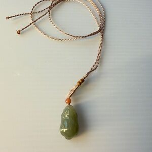 Icy green Jade mini Pixiu Pendant Necklace handmade protection wealth adjustable